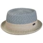 Chapeau en Paille Ennario Pork Pie by Lipodo bleu-gris