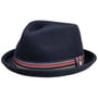 Chapeau en Laine Petersham Player by Lierys bleu foncé