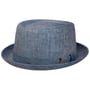 Chapeau Herringbone Pork Pie by Alfonso D’Este bleu foncé
