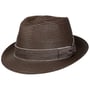 Chapeau en Paille Menalo Toyo Trilby by Lierys marron foncé