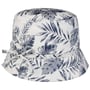 Chapeau en Tissu Allover Leaves Bucket by Lipodo blanc-bleu