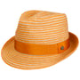 Chapeau en Paille Light Twotone Trilby by Lierys orange