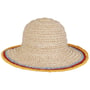 Chapeau en Paille Tricolour Edge by Lipodo nature-jaune