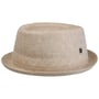 Chapeau en Lin Uni Structure Pork Pie by Lierys beige clair