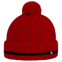 Bonnet à Pompon Striped Cuff by Hammaburg rouge