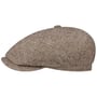 Casquette Plate 6 Panel Undyed Wool by Stetson beige-marron