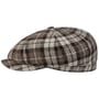 Casquette Hatteras Undyed Harris Tweed by Stetson marron foncé