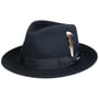 Chapeau en Laine Rosedale Fedora by Stetson bleu foncé