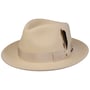 Chapeau en Laine Rosedale Fedora by Stetson blanc crème