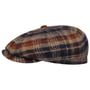 Casquette Hatteras Shetland Plaid by Stetson bleu foncé