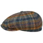 Casquette Hatteras Shetland Plaid by Stetson bleu-jaune