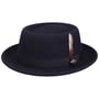 Chapeau Carsen LiteFelt Pork Pie by JJ Hats bleu foncé