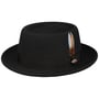 Chapeau Carsen LiteFelt Pork Pie by JJ Hats noir