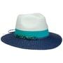 Chapeau en Paille Tricolour Traveller bleu foncé