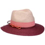 Chapeau en Paille Tricolour Traveller bordeaux