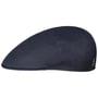 Casquette Plate en Lin Uni by Borsalino bleu foncé