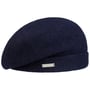 Béret à Revers en Laine Foulée by Seeberger bleu foncé