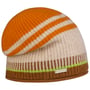 Bonnet en Cachemire Stripe Headsock by Seeberger orange