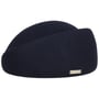 Chapeau en Feutre de Laine Pillbox by Seeberger bleu foncé
