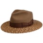 Chapeau en Laine avec Bord en Paille by Stetson marron-beige