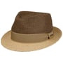 Chapeau de Raphia Twotone Toyo Trilby by Stetson marron foncé