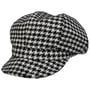 Casquette Gavroche Houndstooth by Alfonso D’Este noir-blanc