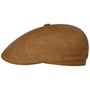 Casquette en Lin Bricksford 8 Panel by Stetson marron-moucheté
