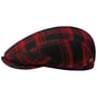 Casquette Flannel Check Driver by JJ Hats rouge-noir