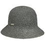 Chapeau en Paille Crochet Cloche by Seeberger vert