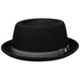 Chapeau en Laine Crosbyton Pork Pie by Lierys noir