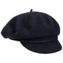 Casquette Gavroche Uni Wool by Barascon bleu foncé