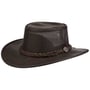 Chapeau en Cuir Foldaway Cooler by BARMAH marron