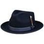 Chapeau en Laine Hulbert Fedora by Stetson bleu foncé