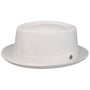 Chapeau en Lin Uni Pork Pie by Lierys blanc