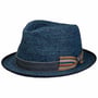 Chapeau de Raphia Chrochet Player by Lierys bleu foncé
