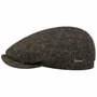 Casquette Plate Harris Tweed Driver by Stetson olive-moucheté