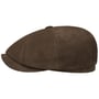 Casquette 8 Panel Suede Calfskin by JJ Hats marron