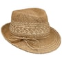 Chapeau en Paille Twotone Trilby by Loevenich camel