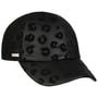 Casquette Faux Leather Leo Print by Seeberger noir-noir