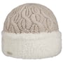 Bonnet en Tricot Faux Fur Cuff by Seeberger beige clair