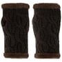Chauffe-Poignets en Tricot Cable Knit by Seeberger marron foncé