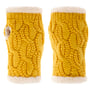 Chauffe-Poignets en Tricot Cable Knit by Seeberger jaune