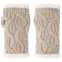 Chauffe-Poignets en Tricot Cable Knit by Seeberger beige clair