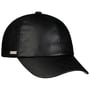 Casquette Uni Faux Leather by Seeberger noir