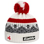 Bonnet à Pompon Norrak by Eisbär blanc-rouge