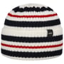 Bonnet Merino Short Stripy by Eisbär blanc-bleu foncé