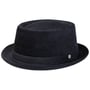 Chapeau Velours Côtelé Classic Pork Pie by Lierys bleu foncé