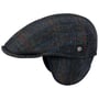 Casquette Harris Tweed Ear Flaps by Lierys bleu foncé