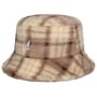 Chapeau Multi Plaid Faux Fur Bucket by Kangol beige