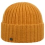 Bonnet à Revers Uni Rib Knit by Loevenich jaune